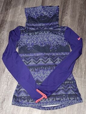 Nike Pro Hyperwarm Nordic Infinity Cowl Neck Dri Fit Running Top